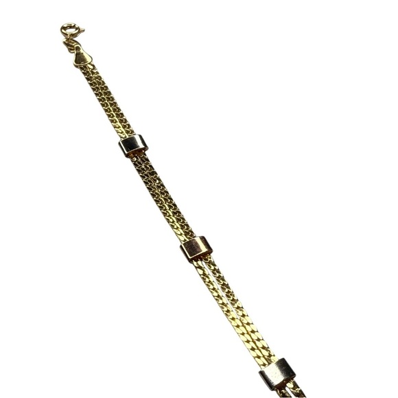 UNIQUE by Yanbal Gold Mixed Tone Spring Ring Bracelet NEW - Picture 5 of 7